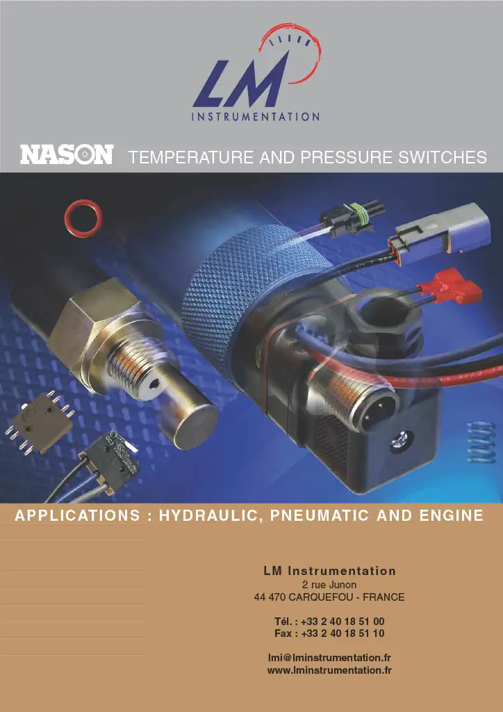 Customized Temperature and Pressure Switches